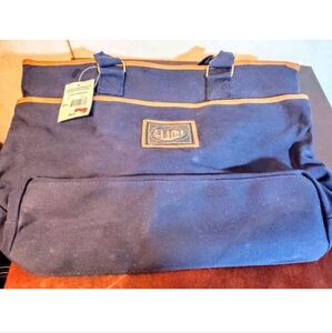 Basic Edition Navy Blue Canvas Tote Bag